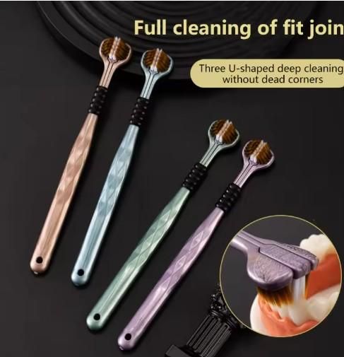 3 Sided Toothbrush | Deep Cleaning Tooth Brush Pack of 4 & 2 | For Men & Women - Soppykart