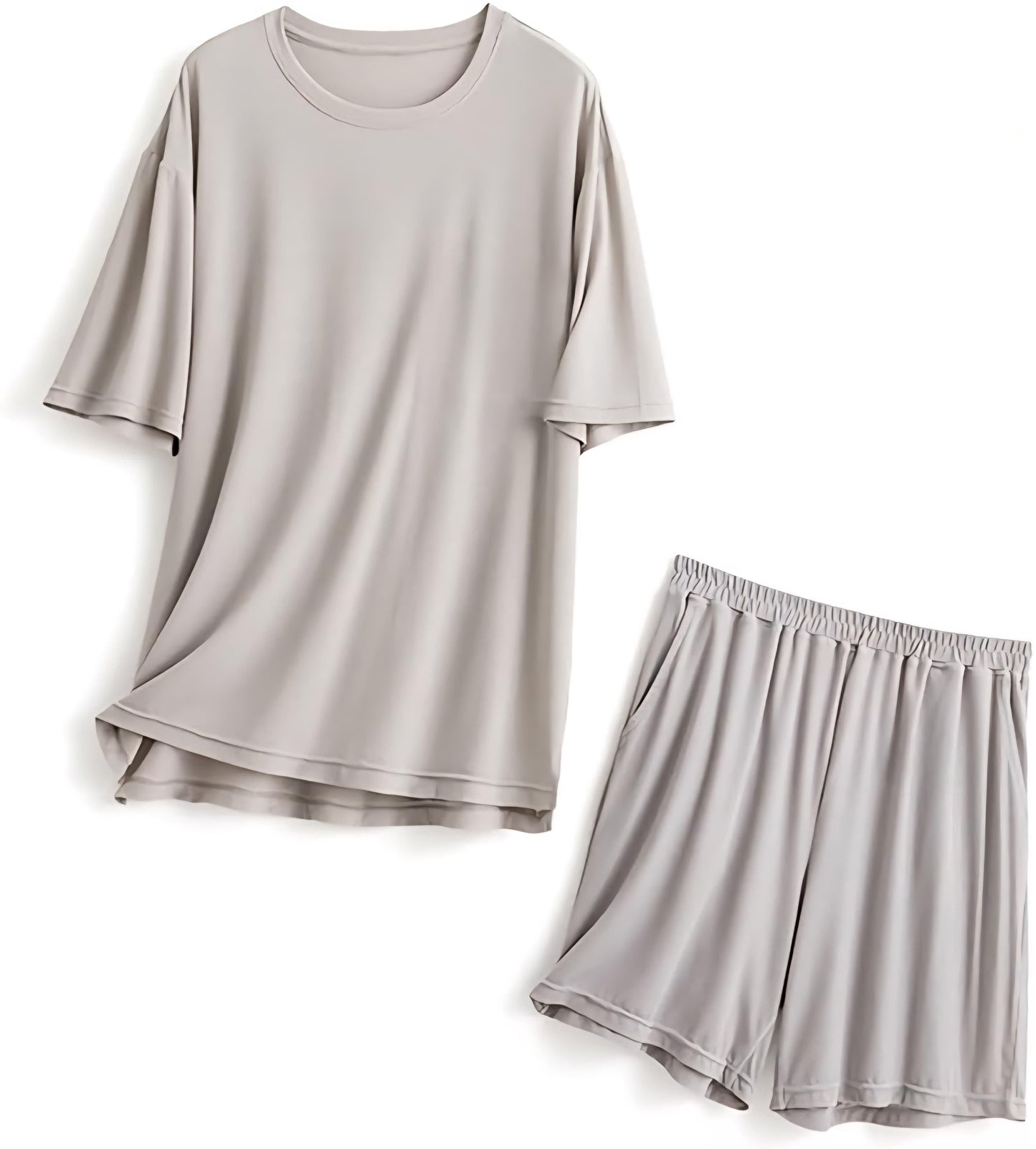 Solid Couple Co-Ord Set (T-Shirt & Shorts) bqu5q7-dm