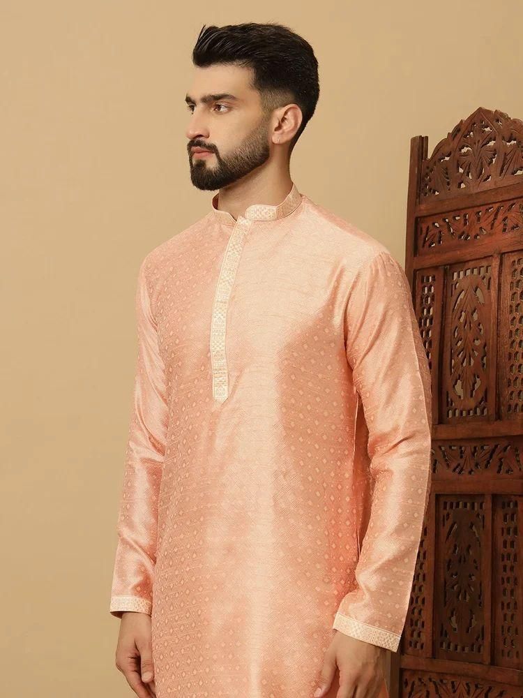Men's Jacquard Solid Kurta Pyajama Set bqu5q7-dm