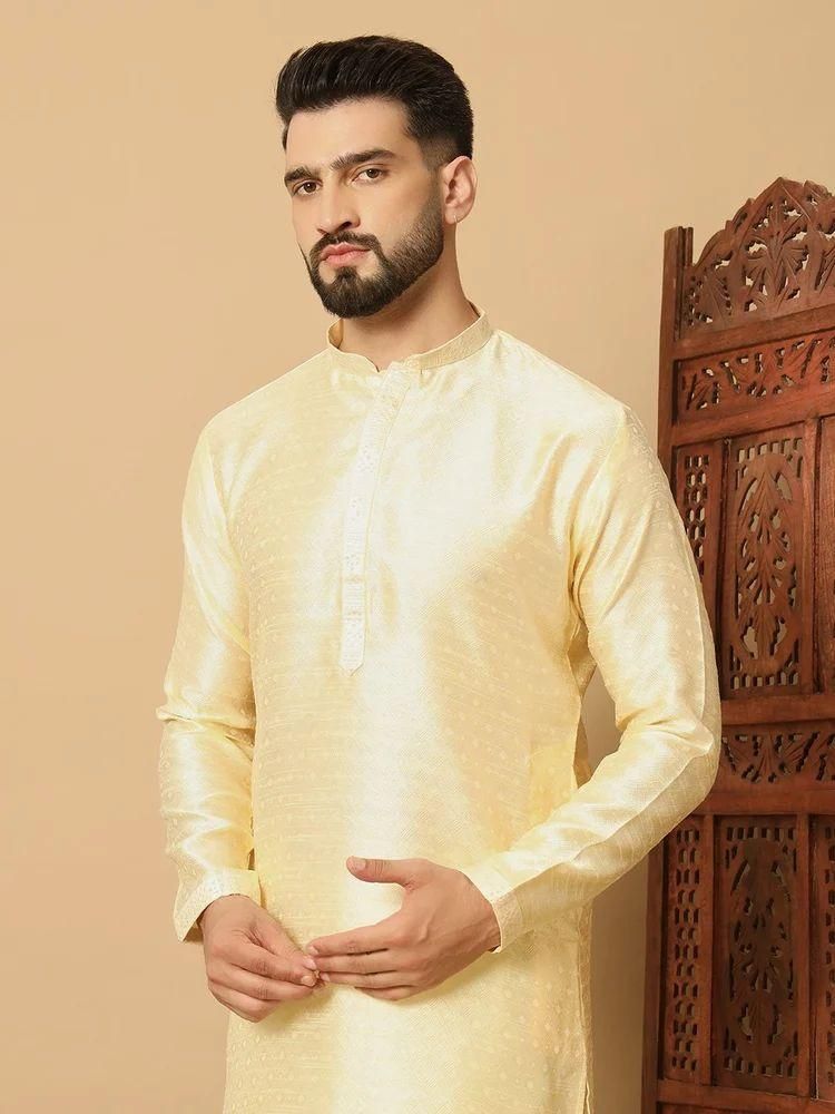 Men's Jacquard Solid Kurta Pyajama Set bqu5q7-dm