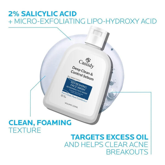 CASSIDY Deep Clean & Control Sebum Facewash,125ml bqu5q7-dm