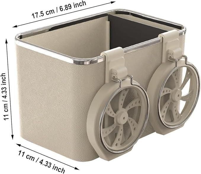 Car armrest Storage Box with 2 Foldable Cup Holder Multifunctional Universal car Console Box bqu5q7-dm
