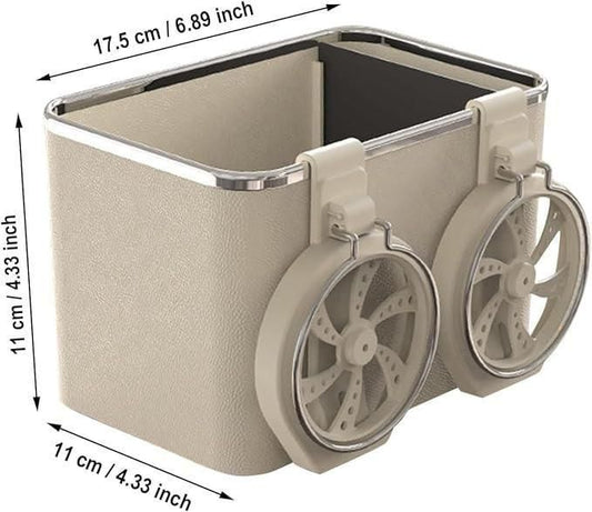 Car armrest Storage Box with 2 Foldable Cup Holder Multifunctional Universal car Console Box bqu5q7-dm