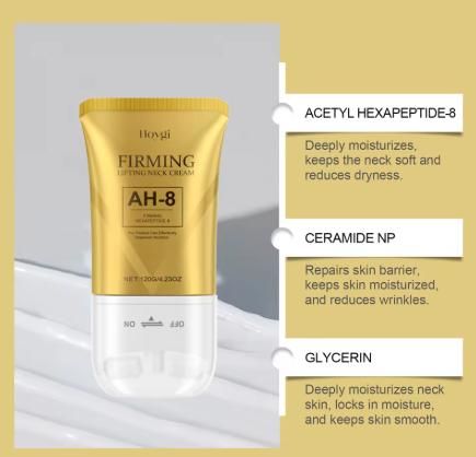 Firming Neck Cream with Roller Moisturizing Tightening Lotion Jawline Double Chin Lifting Massage Anti Aging Neck Skin Care bqu5q7-dm