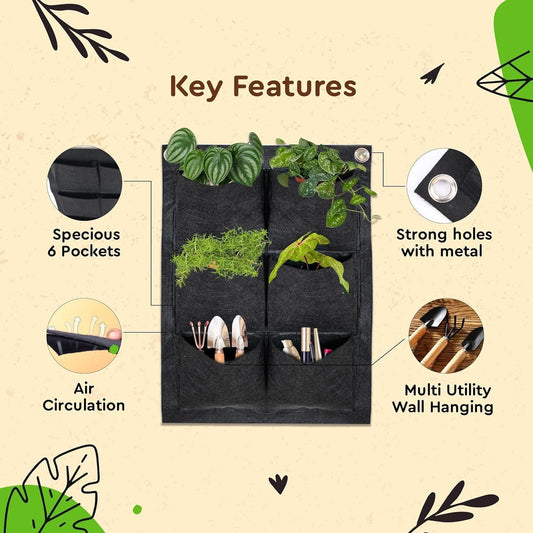 Vertical Hanging Wall Planter for Balcony�/Indoors bqu5q7-dm