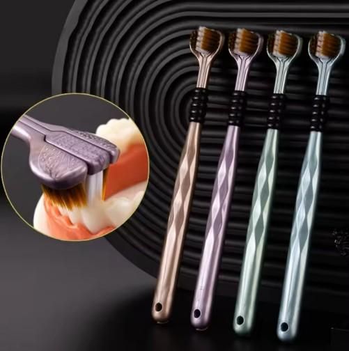 3 Sided Toothbrush | Deep Cleaning Tooth Brush Pack of 4 & 2 | For Men & Women - Soppykart