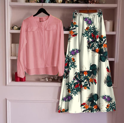 Women Rayon Top with Skirt Sets bqu5q7-dm