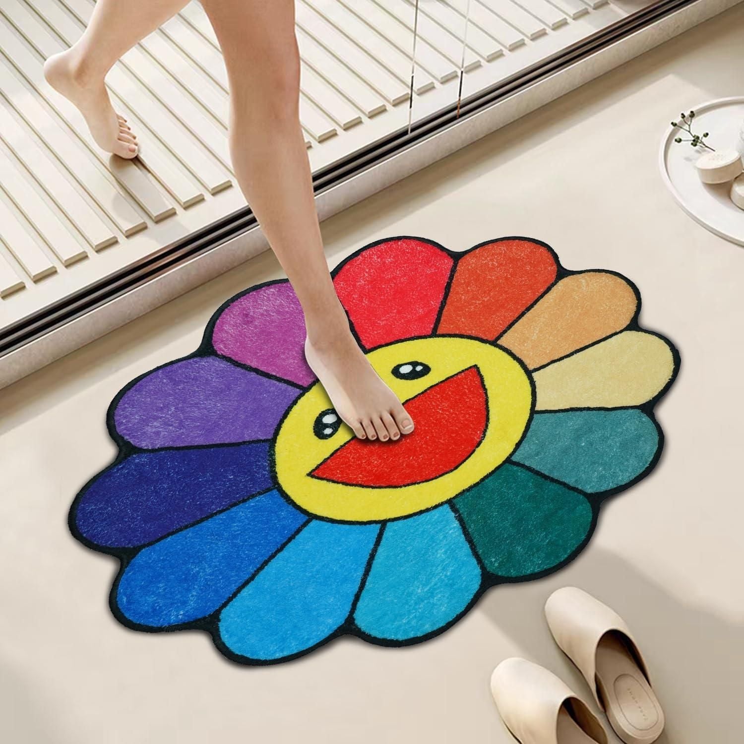 Sunflower Bathroom Rugs for Kids bqu5q7-dm