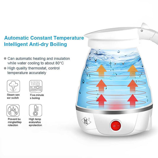 Electric Kettle - Silicone Foldable Electric Water Kettle ( 600 ml ) bqu5q7-dm