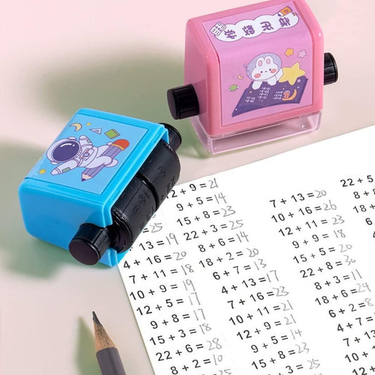 Roller Design Digital Teaching Stamp, Math Stamps Practice Tools Within 100 Supplies Educational for Preschool All Arithmetic (1 Pcs) bqu5q7-dm
