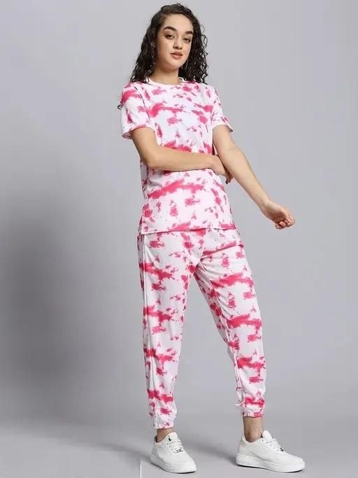 Women's Casual Tie Dye Print Night Suit bqu5q7-dm
