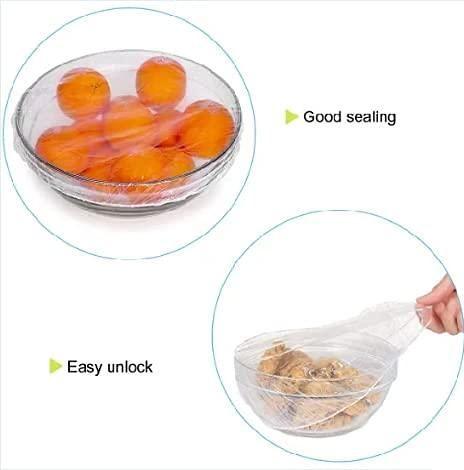 Plastic Bags - Reusable Elastic Food Storage Plastic Covers (Pack of 100) bqu5q7-dm