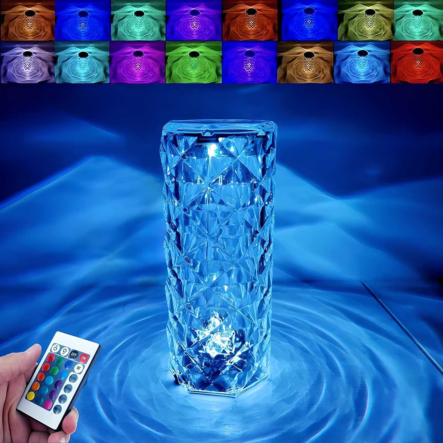 16 Color Changing Rose Crystal Diamond Table Lamp bqu5q7-dm