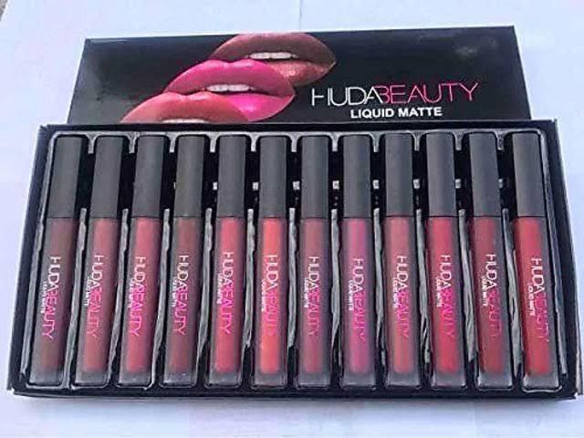 Huda Beauty matte Finishing Lipstick ( Pack of 12 ) bqu5q7-dm