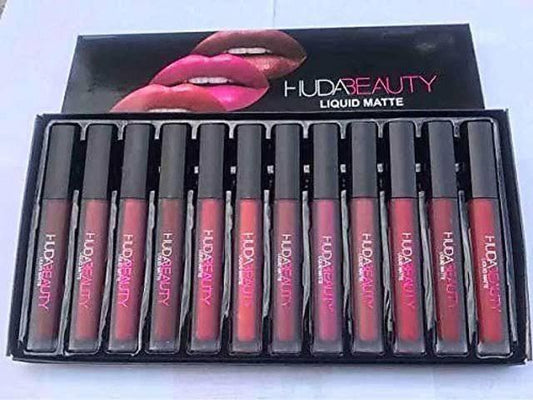 Huda Beauty matte Finishing Lipstick ( Pack of 12 ) bqu5q7-dm