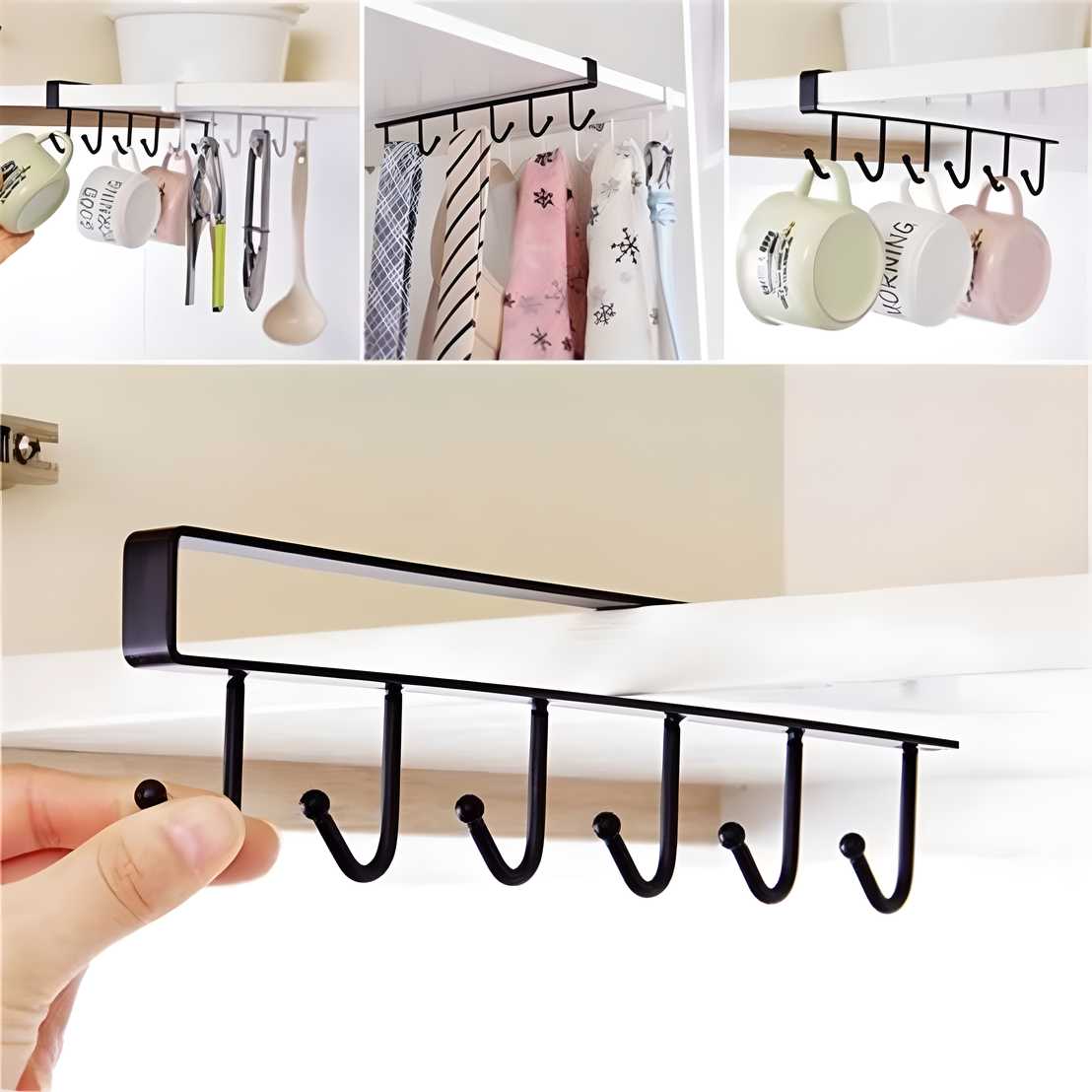 Mug Cups Wine Glasses Storage Hooks Kitchen bqu5q7-dm