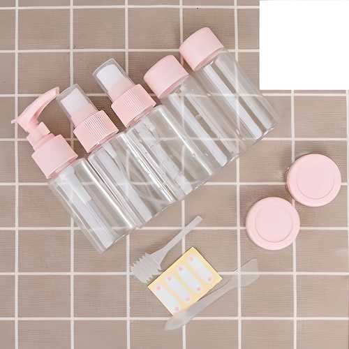 Portable Travel Cosmetics Bottles Plastic Pressing Spray Bottle for Makeup (Pack of 7) bqu5q7-dm