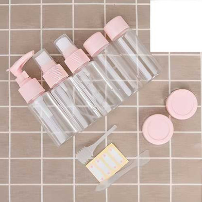 Portable Travel Cosmetics Bottles Plastic Pressing Spray Bottle for Makeup (Pack of 7) bqu5q7-dm