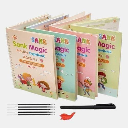 Sank Magic Practice Copybook (4 BOOKS,1 PEN,1 GRIP,10 REFILL) bqu5q7-dm