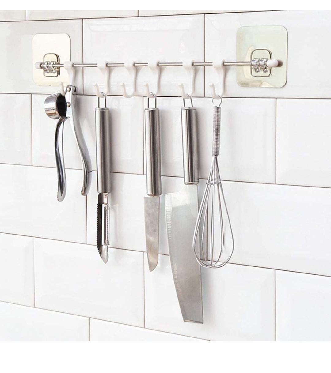Wall Mounted Utensil Hanging Rack Holder bqu5q7-dm