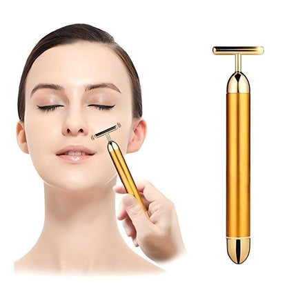 24K Gold Energy Beauty Bar Electric Facial Massage Roller bqu5q7-dm