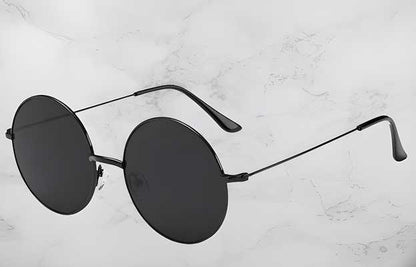 Unisex Black Round Sunglass bqu5q7-dm
