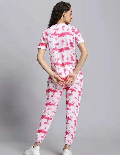 Women's Casual Tie Dye Print Night Suit bqu5q7-dm