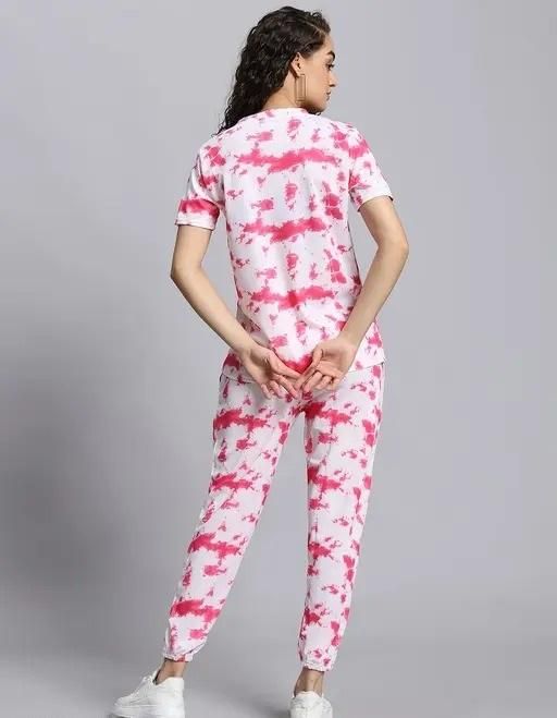 Women's Casual Tie Dye Print Night Suit bqu5q7-dm