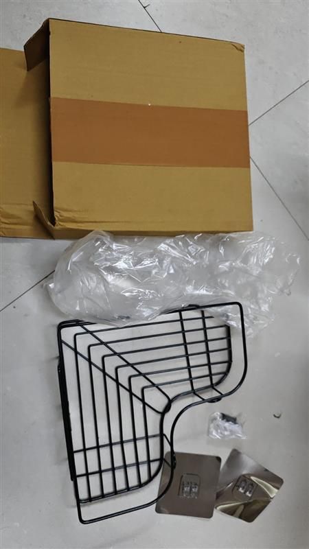 Corner Rack-Stainless Steel Self Adhesive Bathroom Shelf Corner Rack for Kitchen & Bathroom Shelves Bathroom bqu5q7-dm