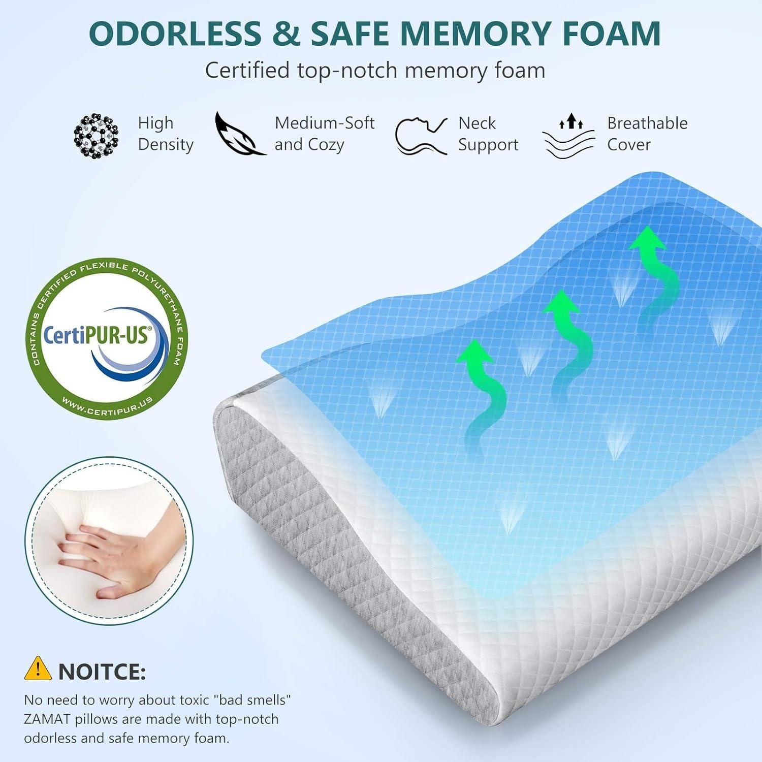 Foam Pillow for Neck Pain Relief bqu5q7-dm
