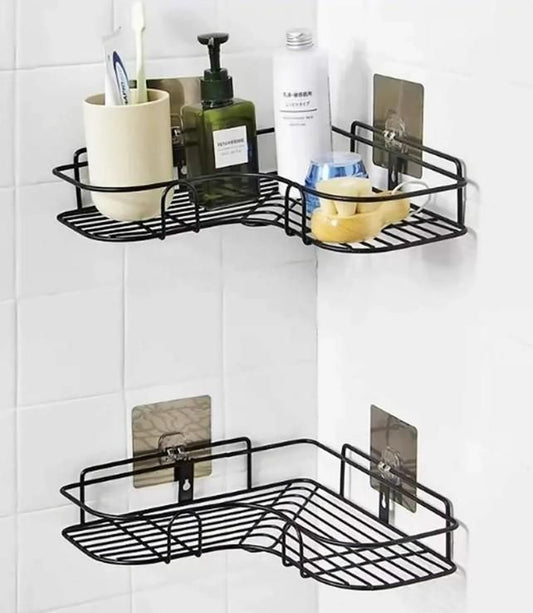 Corner Rack-Stainless Steel Self Adhesive Bathroom Shelf Corner Rack for Kitchen & Bathroom Shelves Bathroom bqu5q7-dm