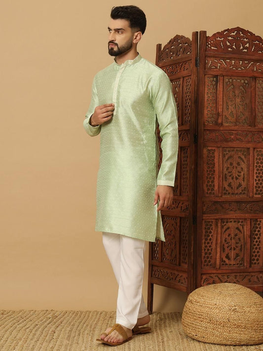 Men's Jacquard Solid Kurta Pyajama Set bqu5q7-dm