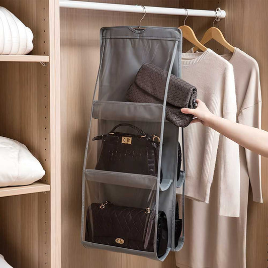 Hanging Handbag Organizer Storage Bag Wardrobe Closet for Purse, Clutch Pack of 2 bqu5q7-dm