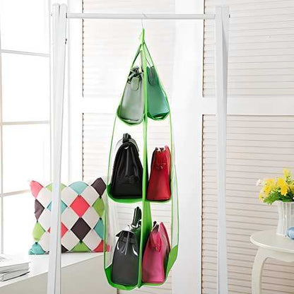 6 Pocket PVC Storage Organizer Hanging Bags bqu5q7-dm