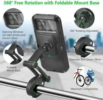 Universal 360 Rotation Bike Waterproof Cell Phone Holder. bqu5q7-dm