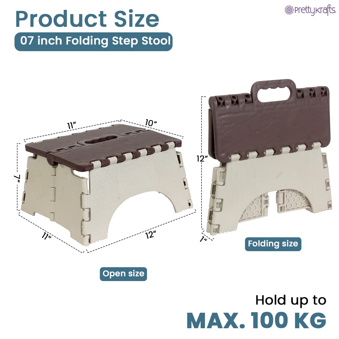 7 Inches Super Strong Folding Step Stool for Adults and Kids, Kitchen Stepping Stools, Garden Step Stool Kitchen Stool bqu5q7-dm