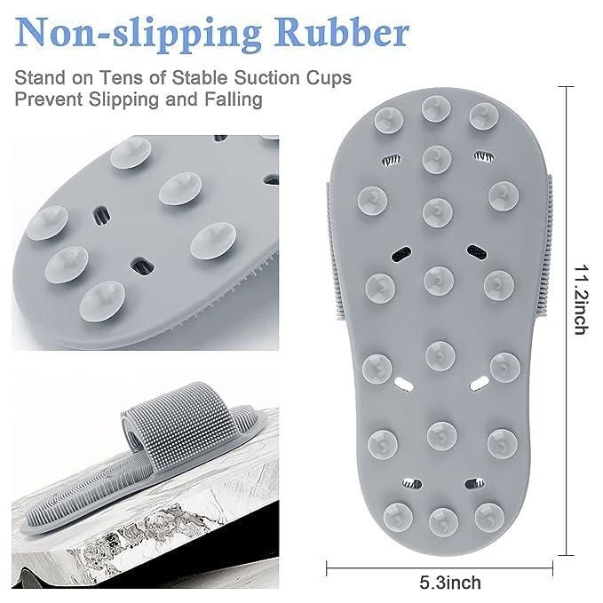 Shower Foot Scrubber with Non-Slip Suction Cups bqu5q7-dm