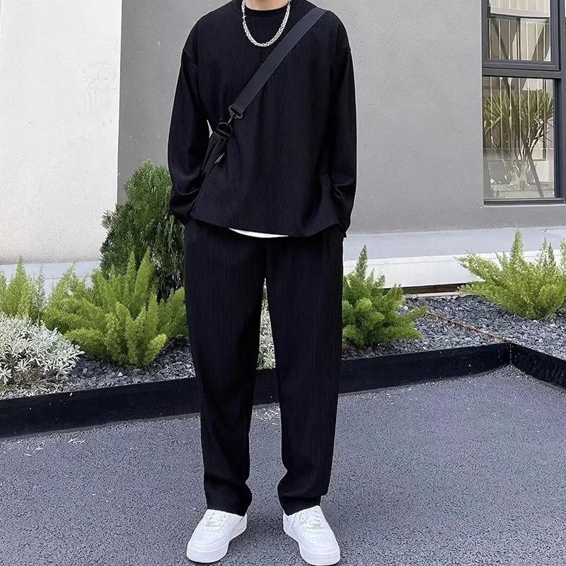 Men's Solid Round Neck Co-ord Set bqu5q7-dm