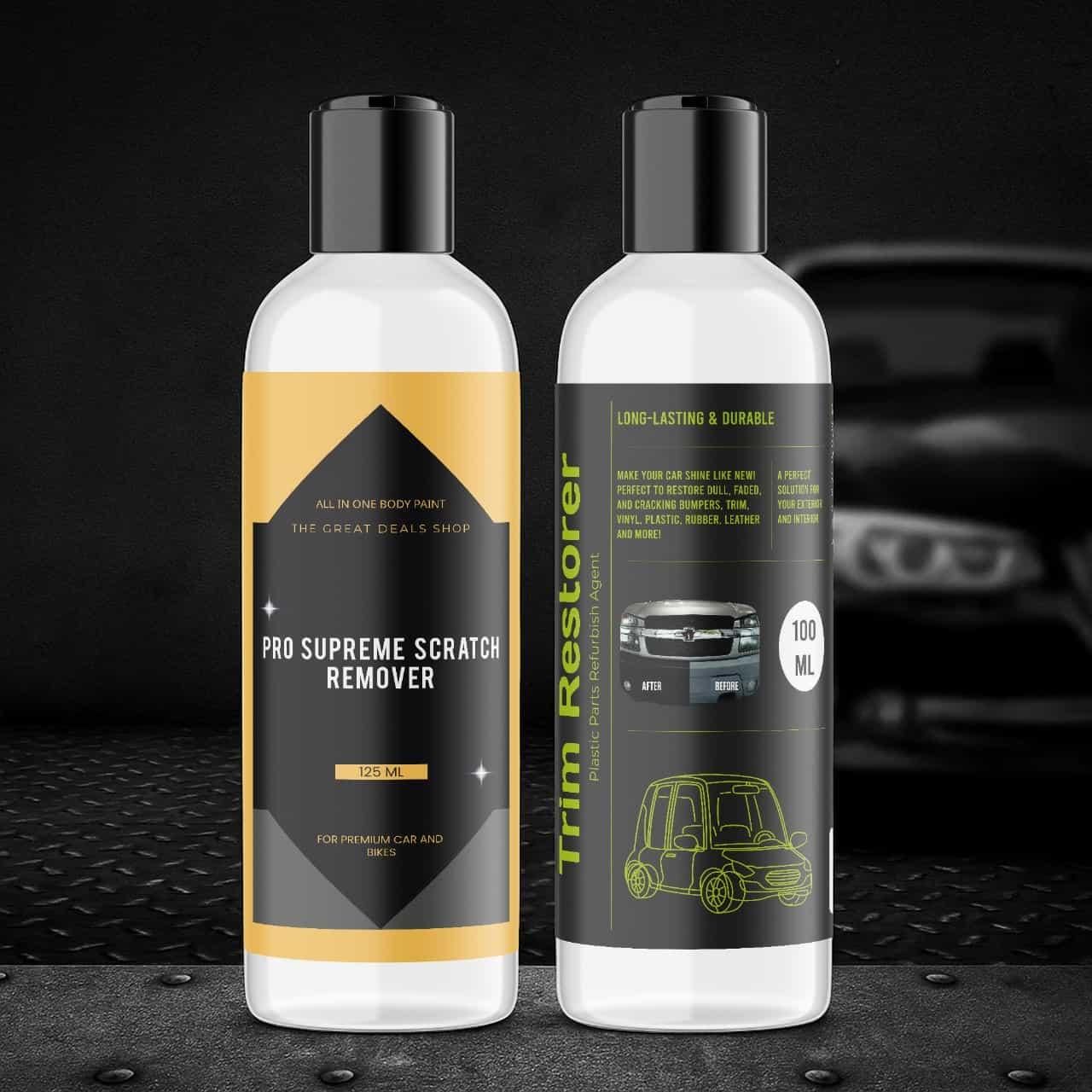 Pro Supreme Scratch Remover 125 ml and Trim Restorer 100 ml Pack of 1 bqu5q7-dm