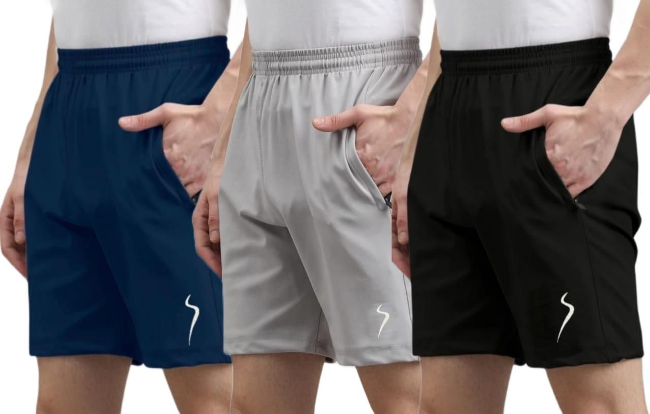 Combo of 3 Men's Cotton Polyester Shorts bqu5q7-dm