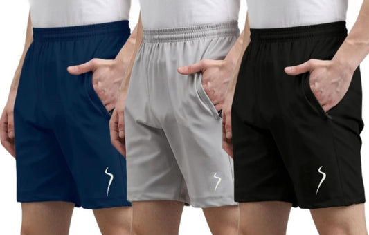 Combo of 3 Men's Cotton Polyester Shorts bqu5q7-dm