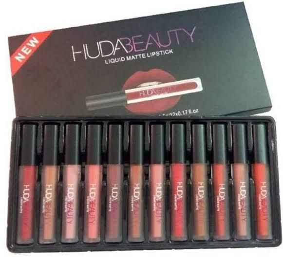Huda Beauty matte Finishing Lipstick ( Pack of 12 ) bqu5q7-dm