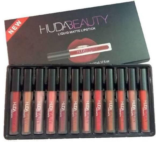 Huda Beauty matte Finishing Lipstick ( Pack of 12 ) bqu5q7-dm