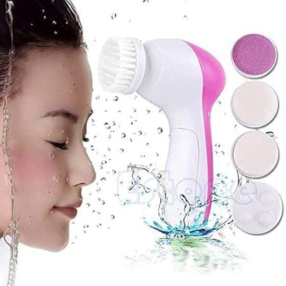 5 in 1 Portable Electric Facial Cleaner Battery Powered Multifunction Massager, bqu5q7-dm