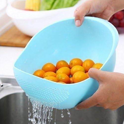 Food Washing Bowl and Strainer (Assorted Color) bqu5q7-dm
