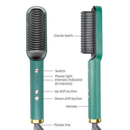 Professional Hair Straightener Tourmaline Ceramic Hair Curler Brush Hair Comb bqu5q7-dm
