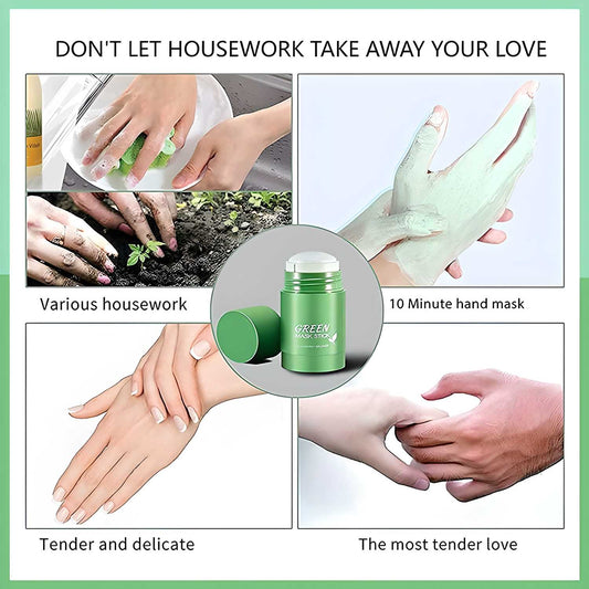 Green Tea Herbal Mask Stick Cream for Removes Blackheads bqu5q7-dm