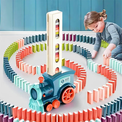 Train Toy Domino Set for Kids BPA Free Plastic with Sound Effects bqu5q7-dm