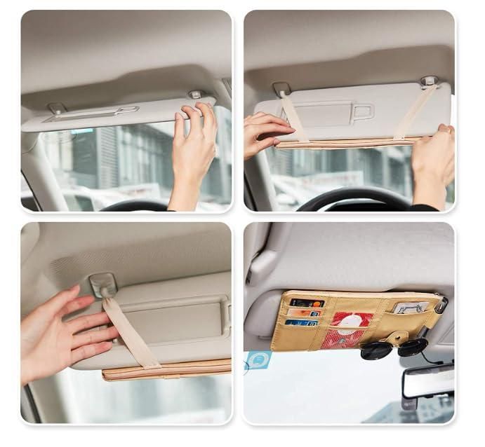 Car Styling Visor Organizer Auto Sun Visor Storage Pouch Car Organizer bqu5q7-dm