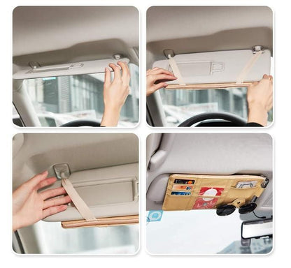 Car Styling Visor Organizer Auto Sun Visor Storage Pouch Car Organizer bqu5q7-dm